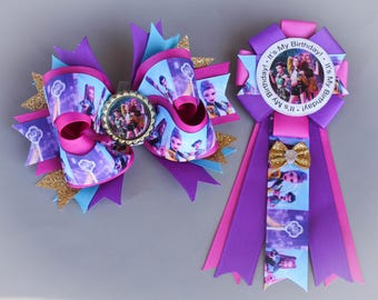 Kpop Demon Hunters Birthday Bow and Pin Set, Kpop Demon Hunters Huntrix, Kpop Demon Hunters Party, Kpop Demon Hunters Birthday, Huntrix Bow