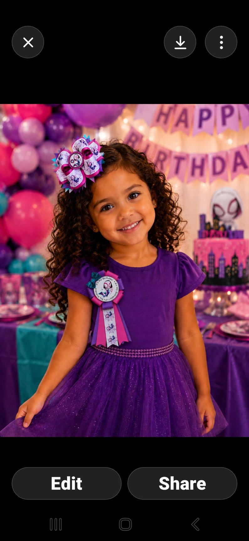 Gwen Bow, Gwen Hair Bow, Ghost Spidey Bow, Ghost Spidey Party, Spidey and Friends Bow, Spidey and Friends Party, Spidey and Friends Birthday image 5