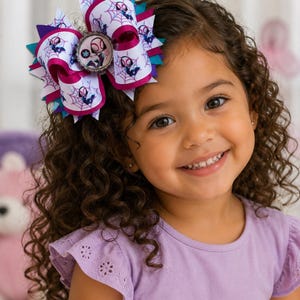 Gwen Bow, Gwen Hair Bow, Ghost Spidey Bow, Ghost Spidey Party, Spidey and Friends Bow, Spidey and Friends Party, Spidey and Friends Birthday image 4