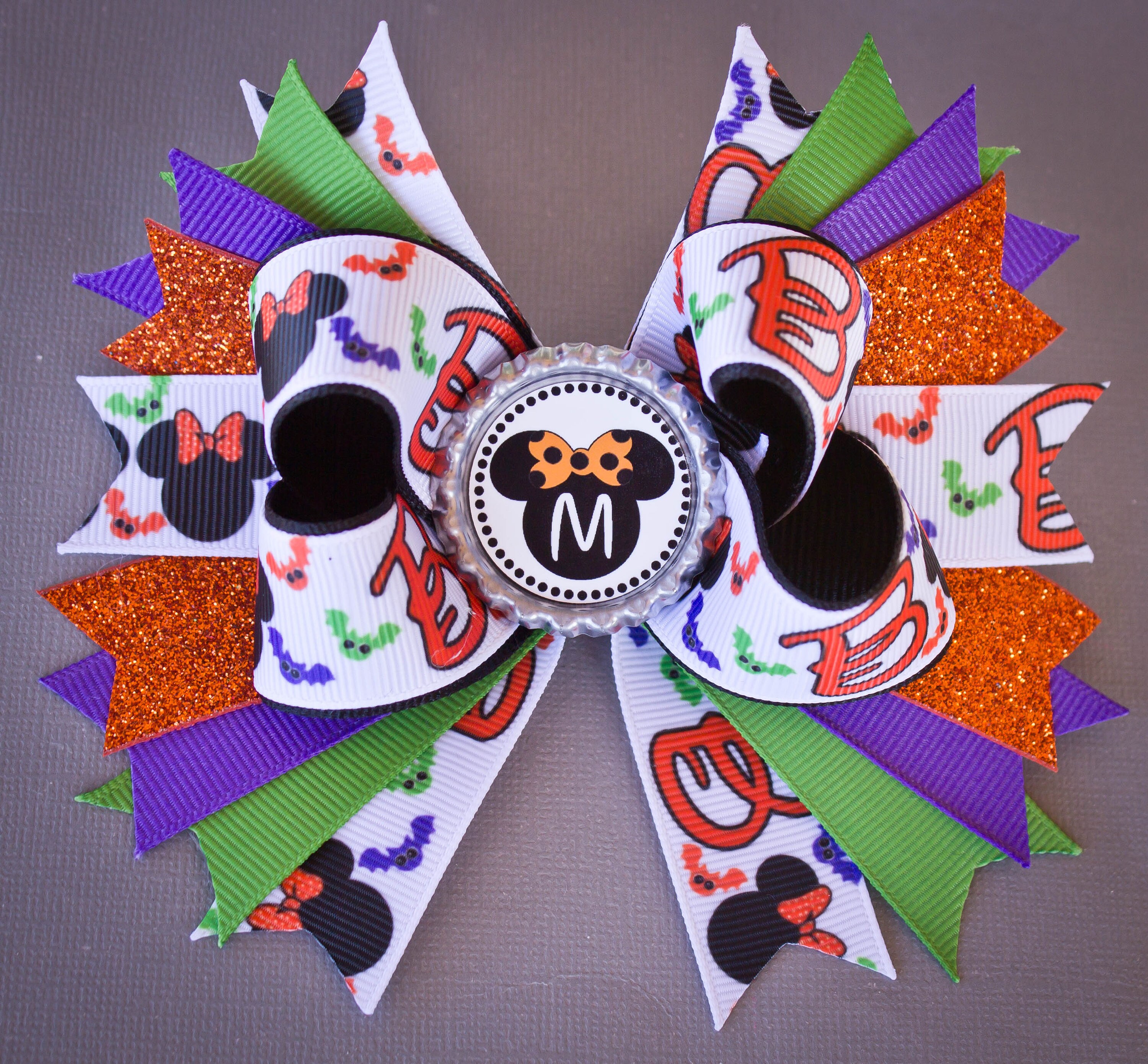 Halloween Minnie Mouse Bow, Halloween Minnie Bow, Halloween Bow, Halloween Minnie Mouse Hair Bow, Halloween Minnie Hair Bow