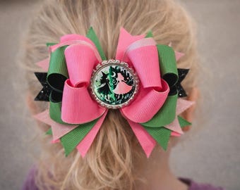 Wicked Bow, Double stacked Wicked Bow, Wicked Party, Wicked Birthday, Wicked Gift, Wicked Hair Bow