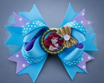 Ariel Bow, Little Mermaid Bow, Ariel Hair Bow, Little Mermaid Hair Bow, Little Mermaid Party, Princess Bow, Princess Hair Bow, Ariel
