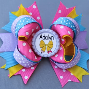 Personalized School Bow, School Hair Bow, Back to School Bow, Personalized Bows, Back to School Hair Bow, School Bows, Little Girl Hair Bow
