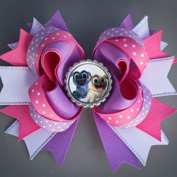 Puppy Pals Bow, Puppy Pals Hair Bow, Puppy Pals Birthday, Puppy Pals Party, Puppy Pals Birthday Party, Puppy Pals Boutique Style Hair Bow