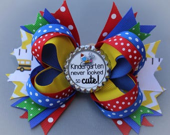ANY GRADE! Back to School Hair Bow, Back to School Bow, School Hair Bow, School Bow, Kindergarten Bow, First Grade Bow, Preschool Bows, Bows