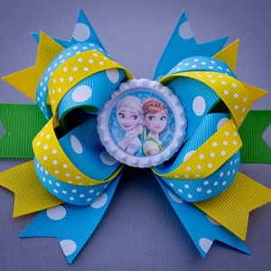 Frozen Bow, Frozen Hair Bow, Frozen Party, Frozen Birthday, Ana and Elsa Bow, Ana and Elsa Frozen, Frozen Gift, Frozen Elsa Bow, Elsa Bow