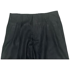 Mens High Waisted HOLLYWOOD Pants - Black/Linen