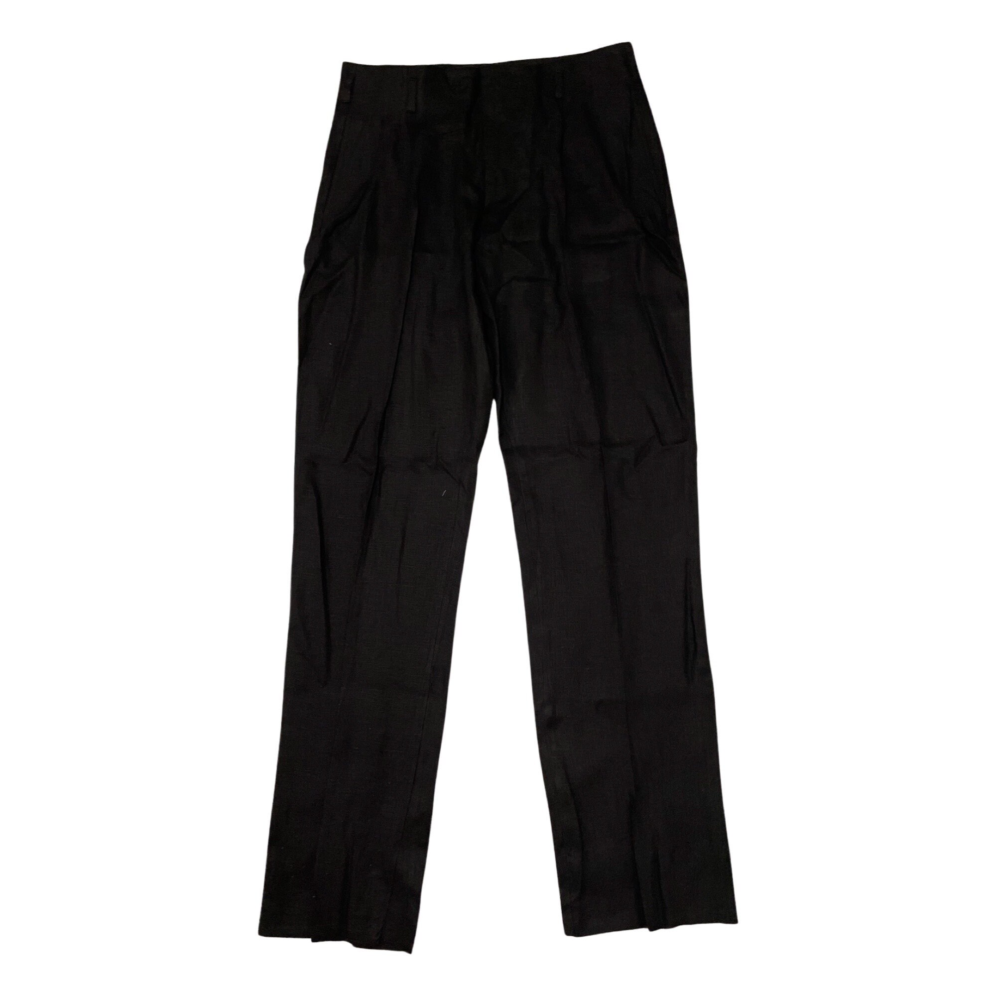 Mens High Waisted HOLLYWOOD Pants Black/linen Etsy