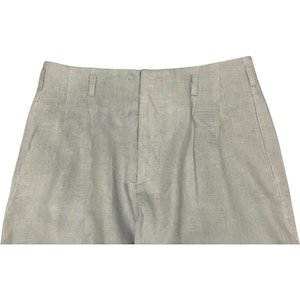 Mens High Waisted HOLLYWOOD Pants - Pearl Grey/Linen