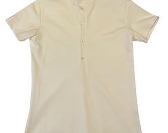 Camiseta Henley &quot;Miami Vice&quot; para hombre - Marfil/Rayón