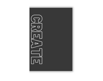 Create - Simply Bold - Motivational Notebook / Journal for kids, teens, young adults, boys, girls, men and women (Matte)