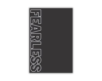 Fearless - Simply Bold - Motivational Notebook / Journal for kids, teens, young adults, boys, girls, men and women (Matte)