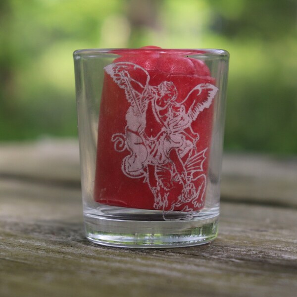 St Michael Candle Holder Etsy