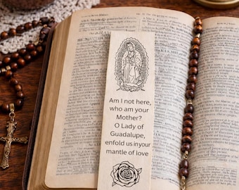 Our Lady of Guadalupe Bookmark – Catholic Basswood Prayer Keepsake