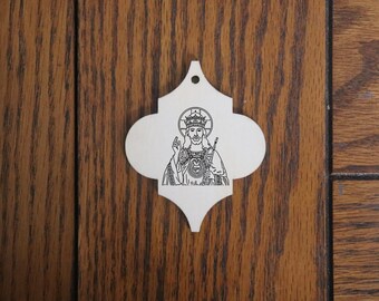 Décoration en bois du Christ-Roi - Cadeau catholique fait main