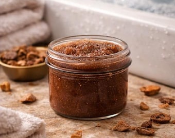 Exfoliante de sal de San José - Sándalo / Regalo católico / Exfoliante corporal artesanal / 113 g