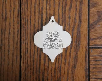 Sts. Décoration en bois de Zelie Guerin et Louis Martin - Cadeau catholique fait main