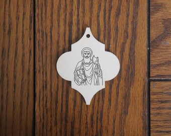 St. Matthias Wooden Ornament – Handmade Catholic Gift