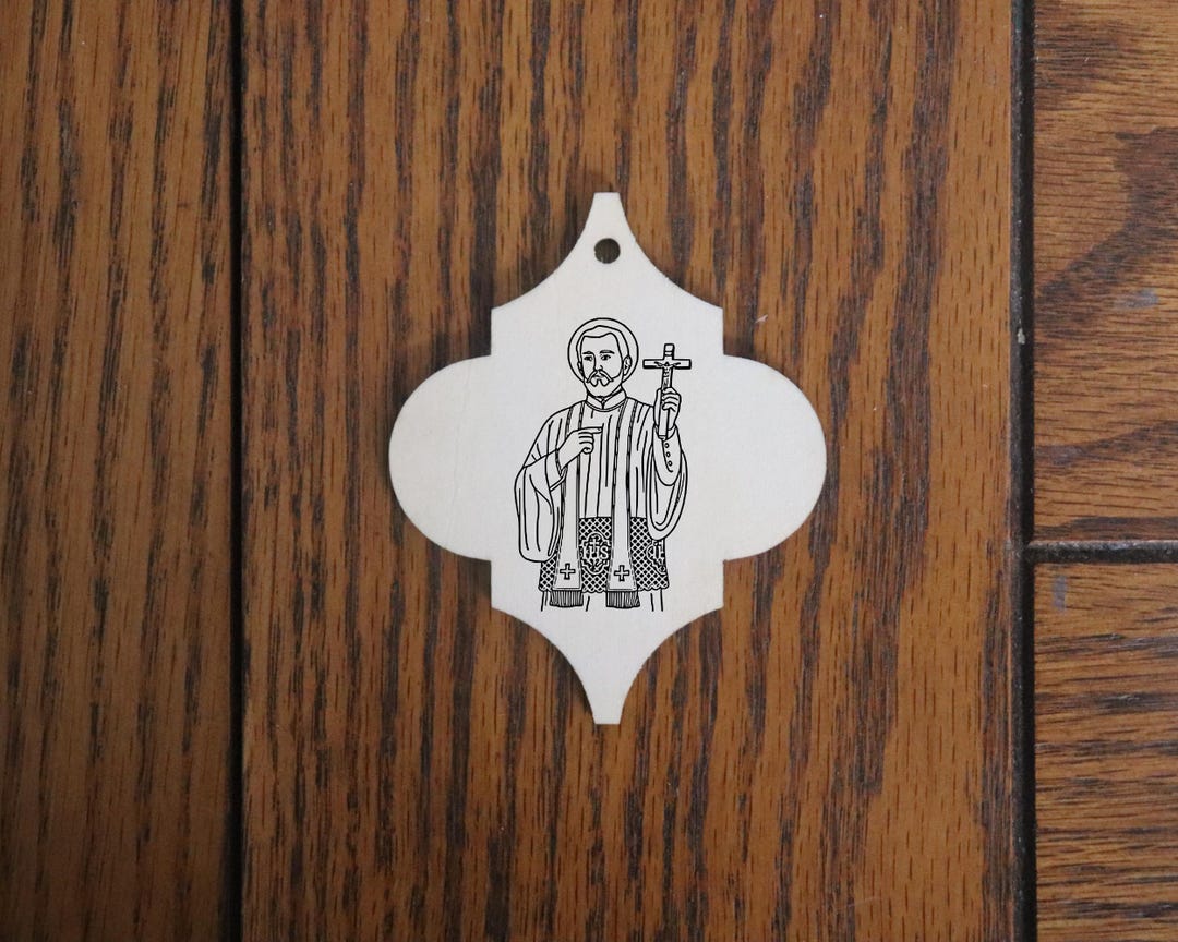 St. Francis Xavier Wooden Ornament – Handmade Catholic Gift - Etsy