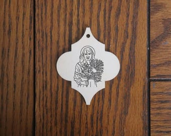 St. Isabel Cristina Mrad Campos Wooden Ornament – Handmade Catholic Gift