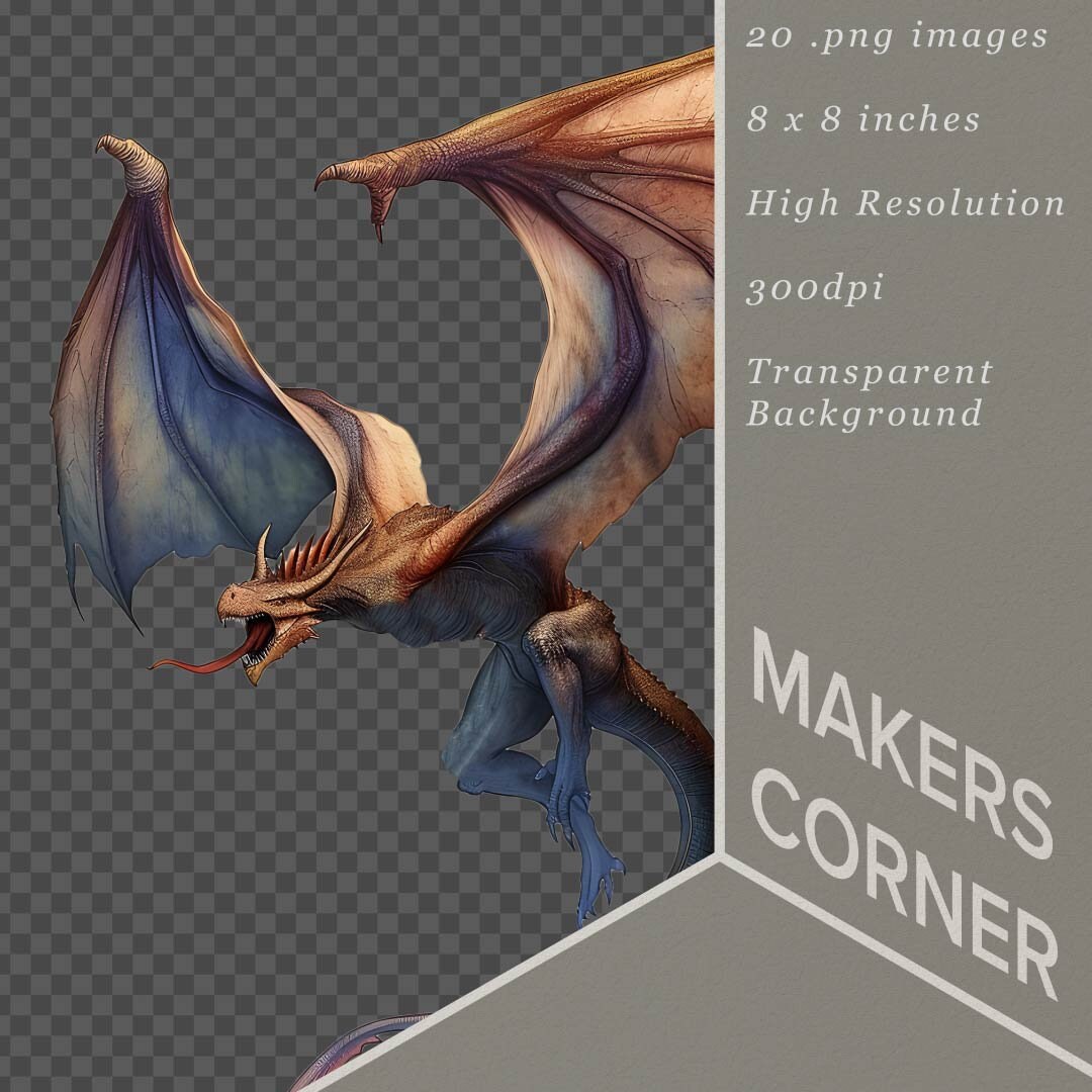 Enchanting Wyverns Cockatrices Clip Art Collection For Fantasy Art