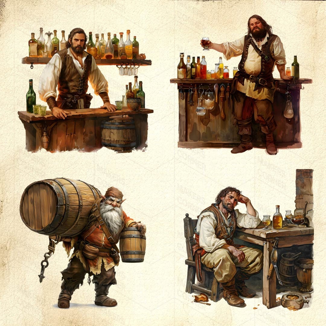 Innkeepers Tavern Furniture Clip Art Collection NPC Clip Art Collection ...