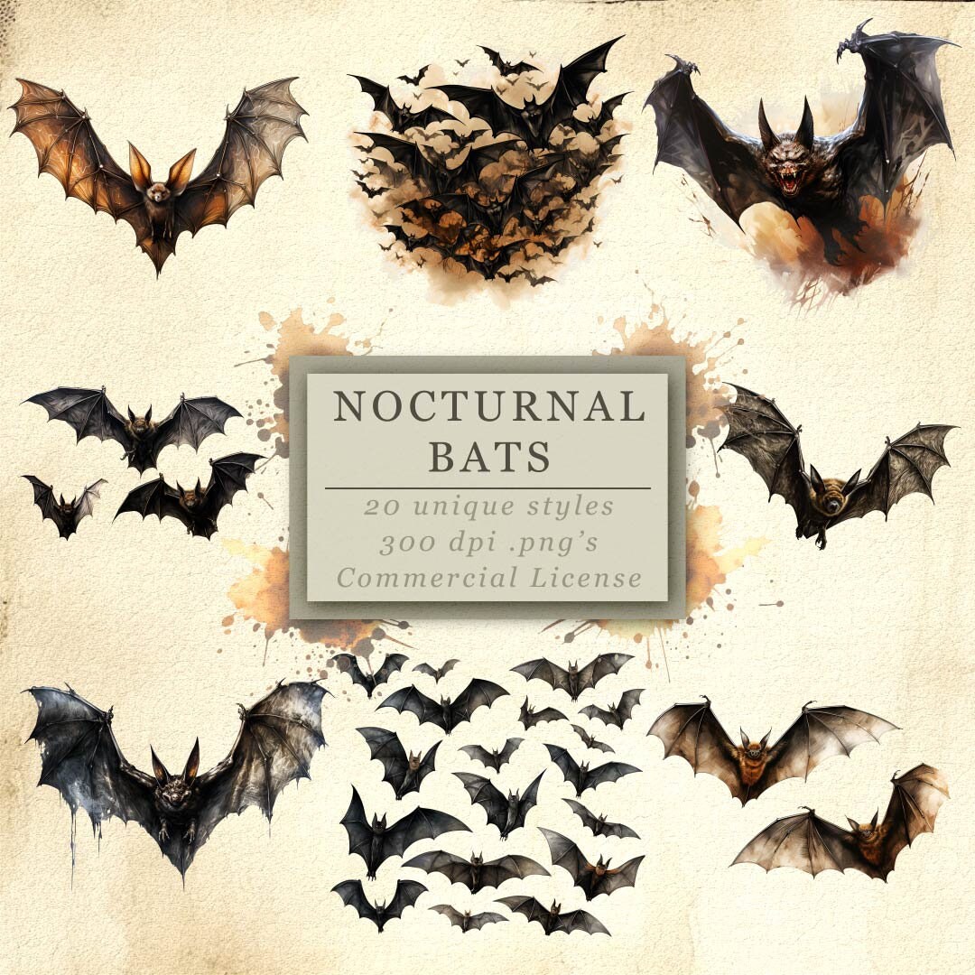 Scary Halloween Clip Art Bundle for Art and Design, Halloween Graphics