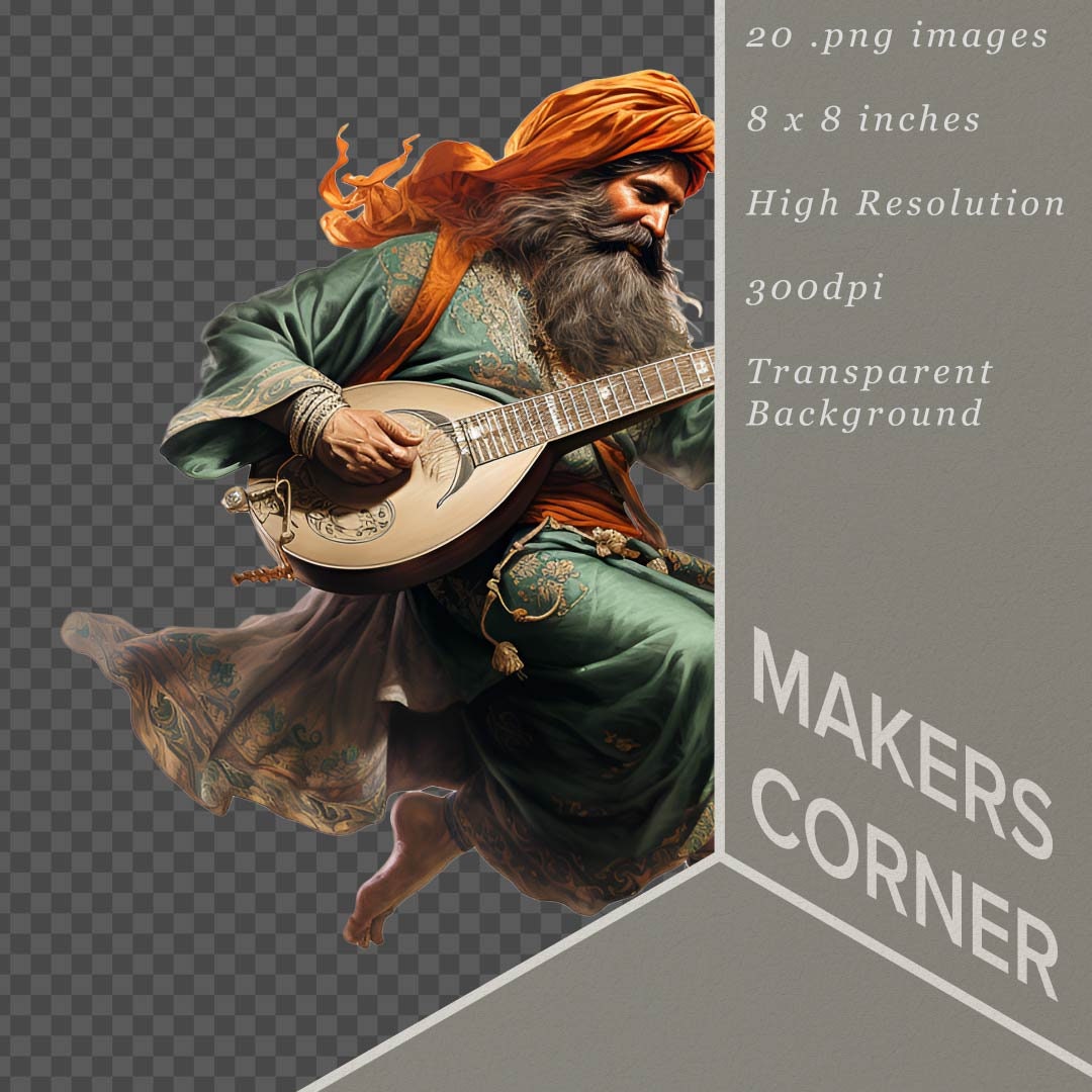 Performing Bards Clip Art Collection for Art and Design, RPG Graphics ...