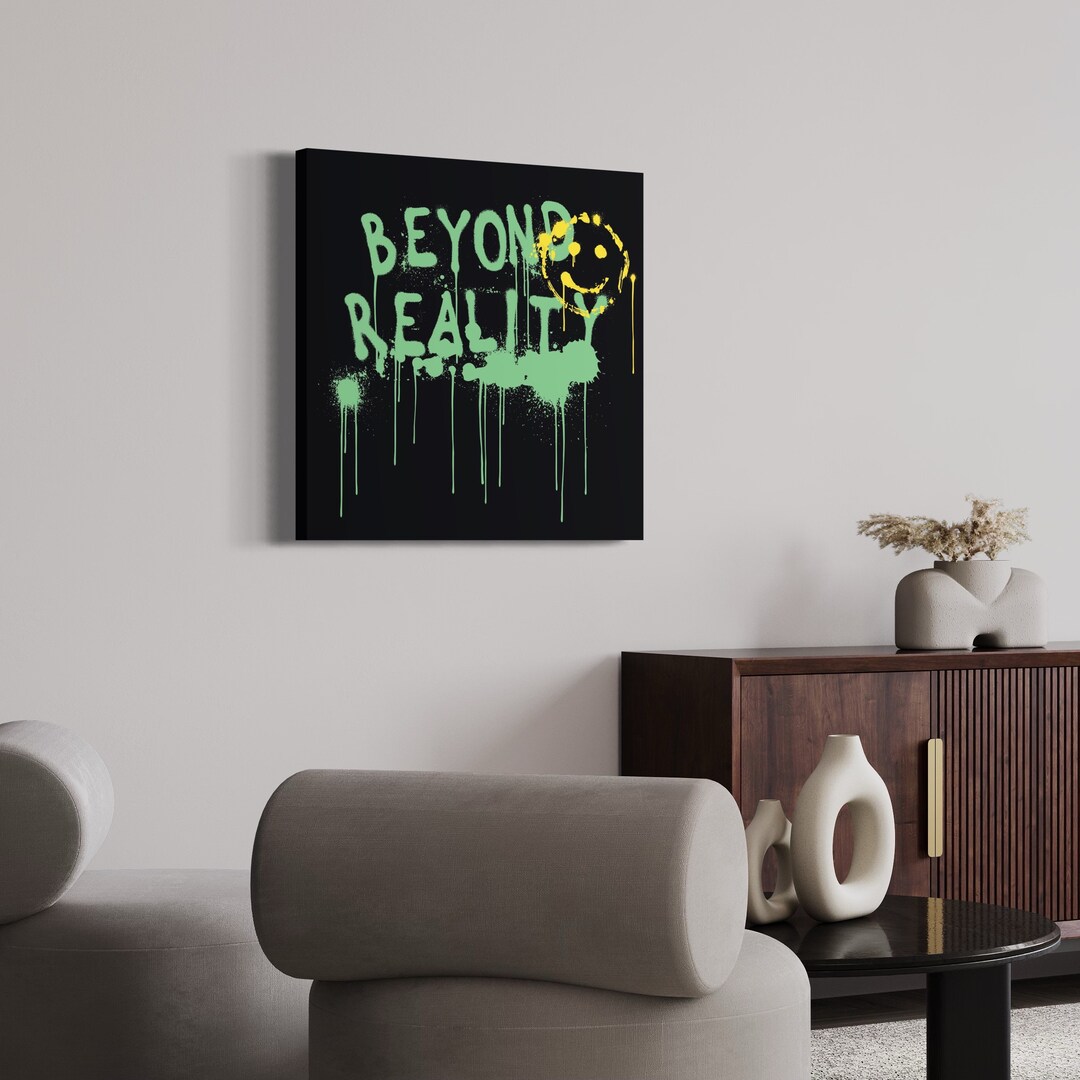 Bellond Reality Graffiti Phrase Wall Art Canvas Pop Art Etsy
