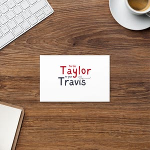 Tarjeta de felicitación de Taylor to Your Travis: linda tarjeta de amor, tarjeta romántica de cultura pop, regalo de Swiftie, aniversario, tarjeta del día de San Valentín