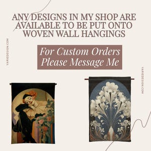 Artistic textile wall decor showcasing timeless Art Deco botanical illustration