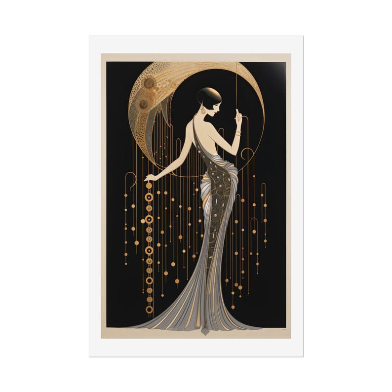 Erte Illustration Art Print Home Decor Prints