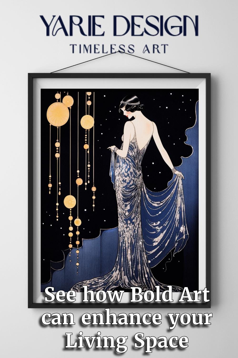 Elegant Art Nouveau Art Deco Wall Art Living Room Print Tradtional