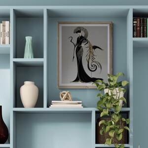 Affiche vintage noire et or, style Gatsby, sans cadre, motif géométrique classique des Années folles. Décoration intérieure esthétique et unique. image 12