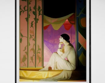 Vintage Style Foral Background Decor Wall Print Elegant Decor Master Bedroom Wall Giclee Art Modern Art Deco Style Home Art Gift Idea