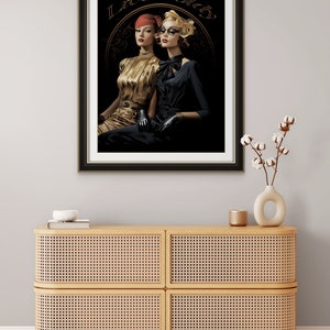 Beauty Salon Wall Art Vintage Fashion Print Art Deco Style Display Retro Home Accent Premium Quality Collection Multiple Size Options Fine Art Paper Elegant Interior Design Statement Bold Text Modern Boutique Piece Decorative Gift