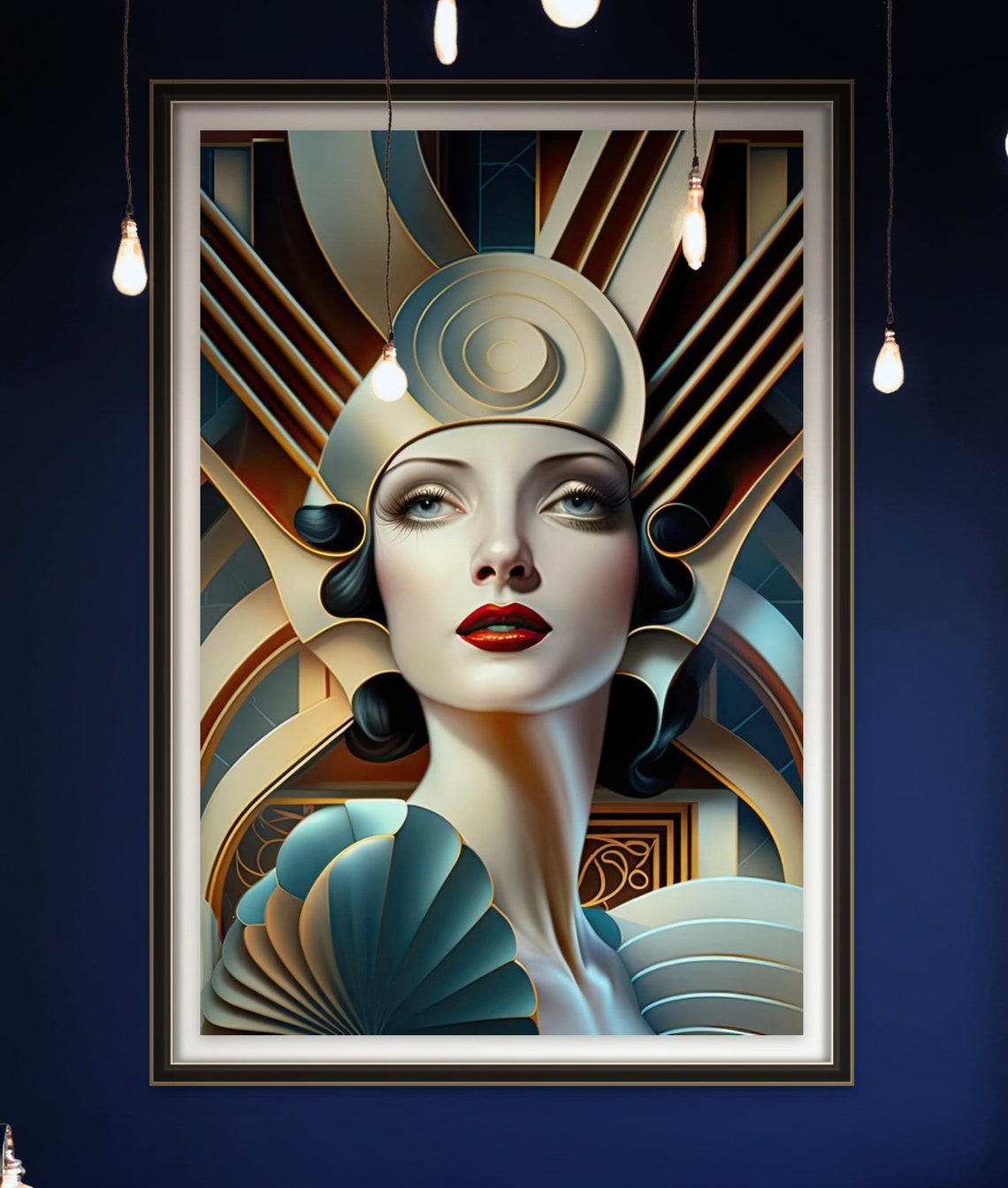 Art Deco Print of Beautiful 1920's Woman Home Decor Wall Art Printed on