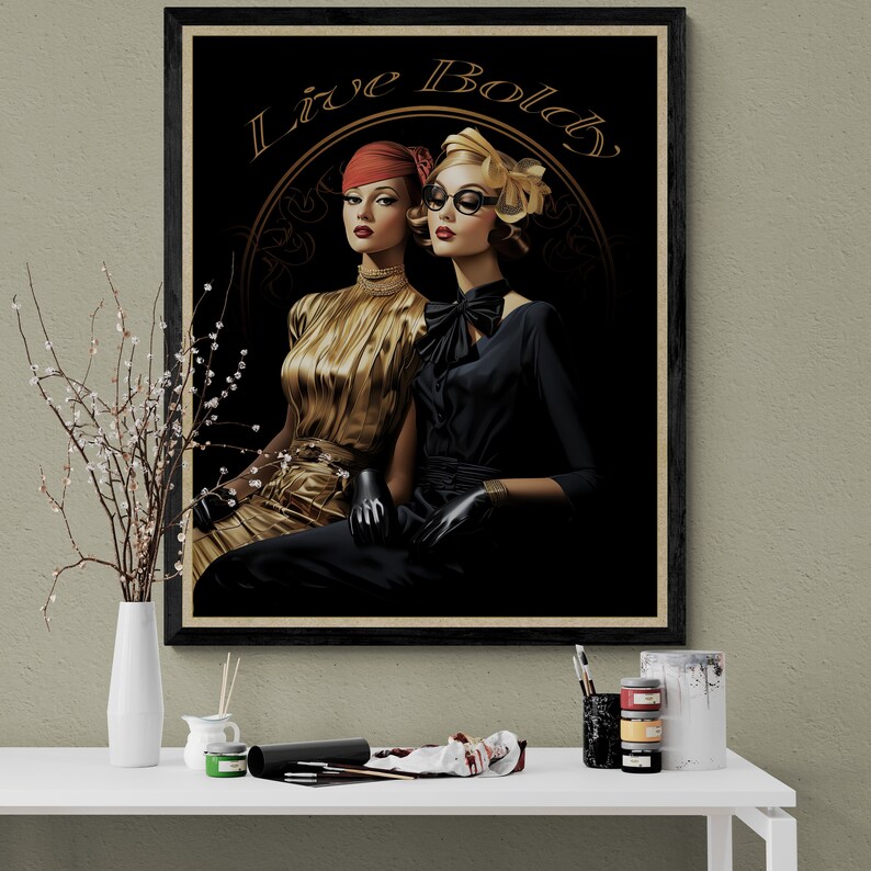 Multiple Size Options Fine Art Paper Elegant Interior Design Statement Bold Text Modern Boutique Piece