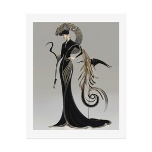 Roaring Twenties Wall Print Vintage Black Gold Geometric Pattern Art Gatsby Style Classic Deco Design Retro Aesthetic Unframed Poster Antique Inspired Interior Hanging Display Modern Home Styling Living Space Bedroom Office Contemporary