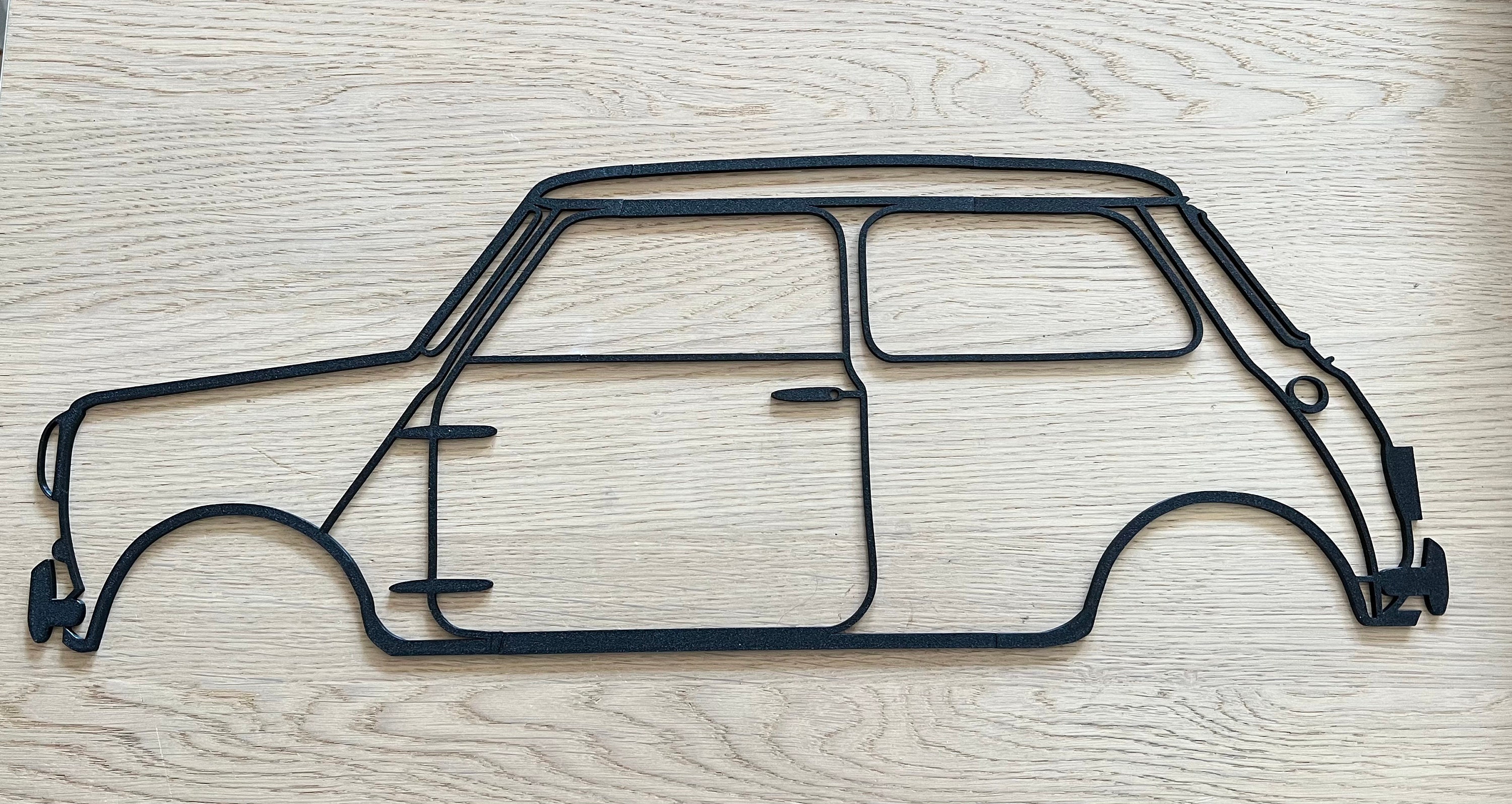 Classic Mini Cooper Silhouette Wall Decor - Etsy