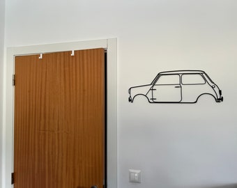 Classic Mini Cooper Silhouette Wall Decor