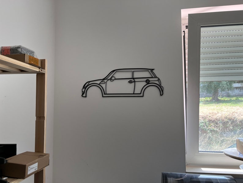 Mini Cooper R56 Silhouette Wall Decor - Etsy