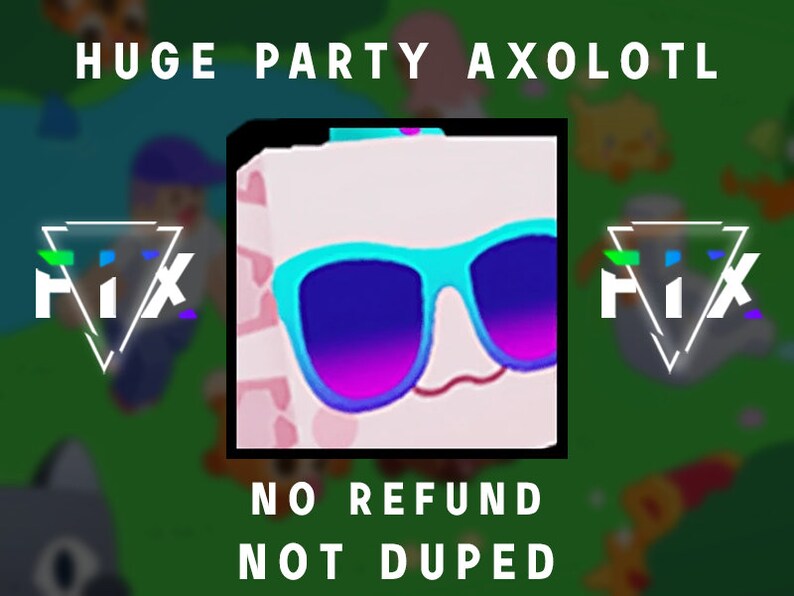 Pet Simulator X Huge Party Axolotl PSX Etsy Australia