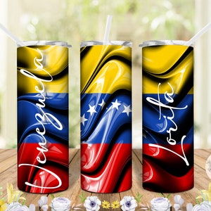 Personalized Venezuela Flag Tumbler ,Custom tumbler , Gift Tumbler, Venezuela