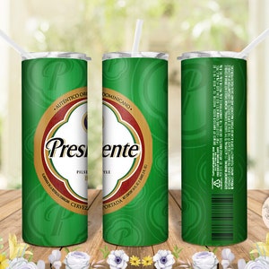 Szklanka Cerveza Presidente, Piwo Presidente, Piwo Dominikańskie, Cerveza Dominicana