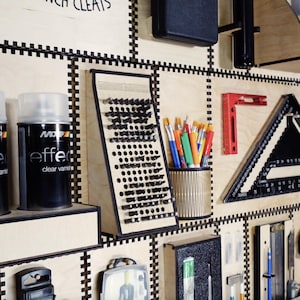 French Cleat Hex Bit Holder Laser Cut Files | DIY Drill & Driver Bit Organizer for a Neat and Efficient Workshop or Garage Storage Solution