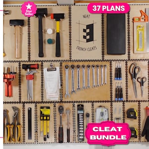 Planos de paneles de yeso con listones franceses cortados con láser: 37 diseños de talleres modulares (descarga digital DXF)