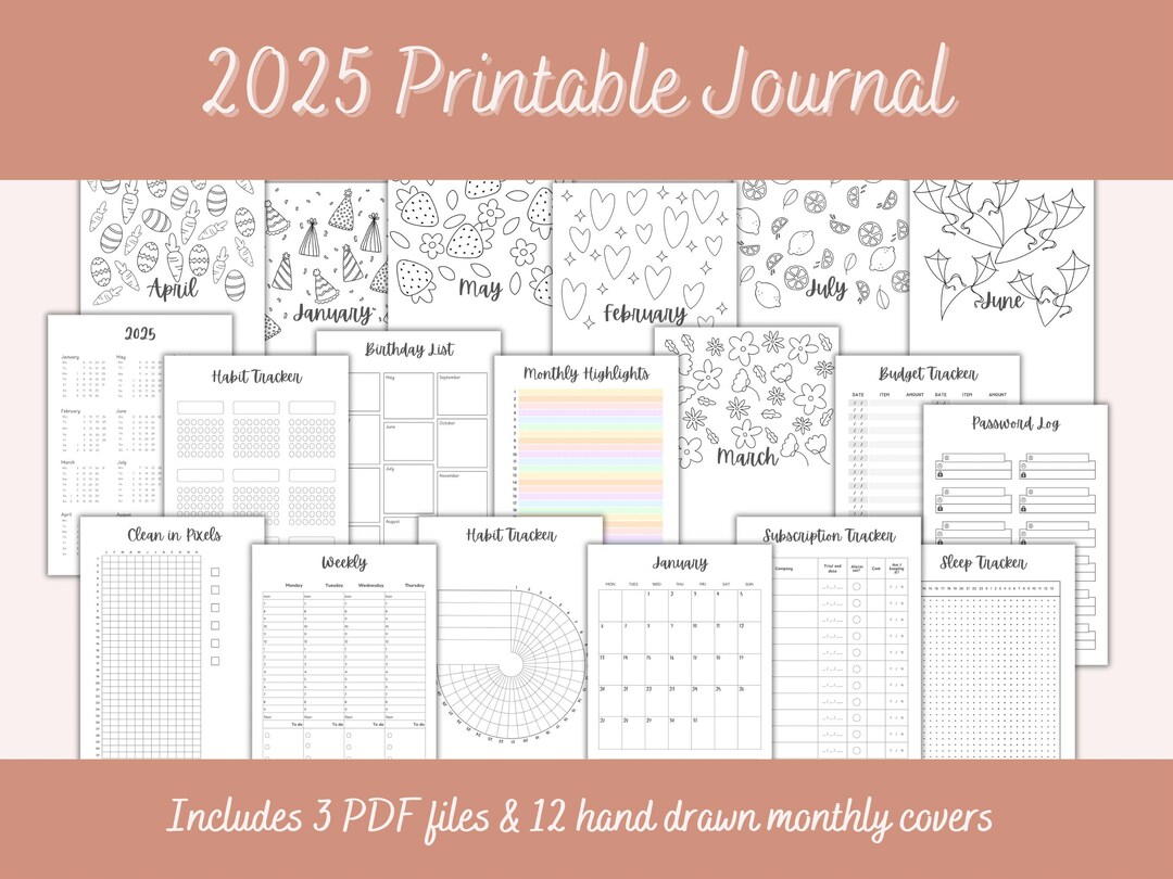 2025 Dated & Undated Planner - Printable Diary With Time Blocking, Life ...
