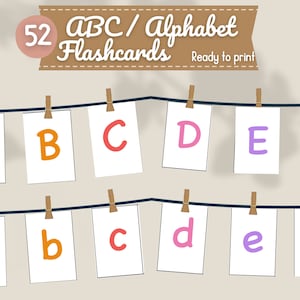 Pastel ABC Flash Cards, Educational Cards, Homeschool Printable, Learn ABC’s, Kids Alphabet, Preschool Materials, Alphabet Flashcards