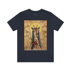 ベラ 半袖 T シャツ - 聖なるキリン! スチームパンク コーヒーと水彩画